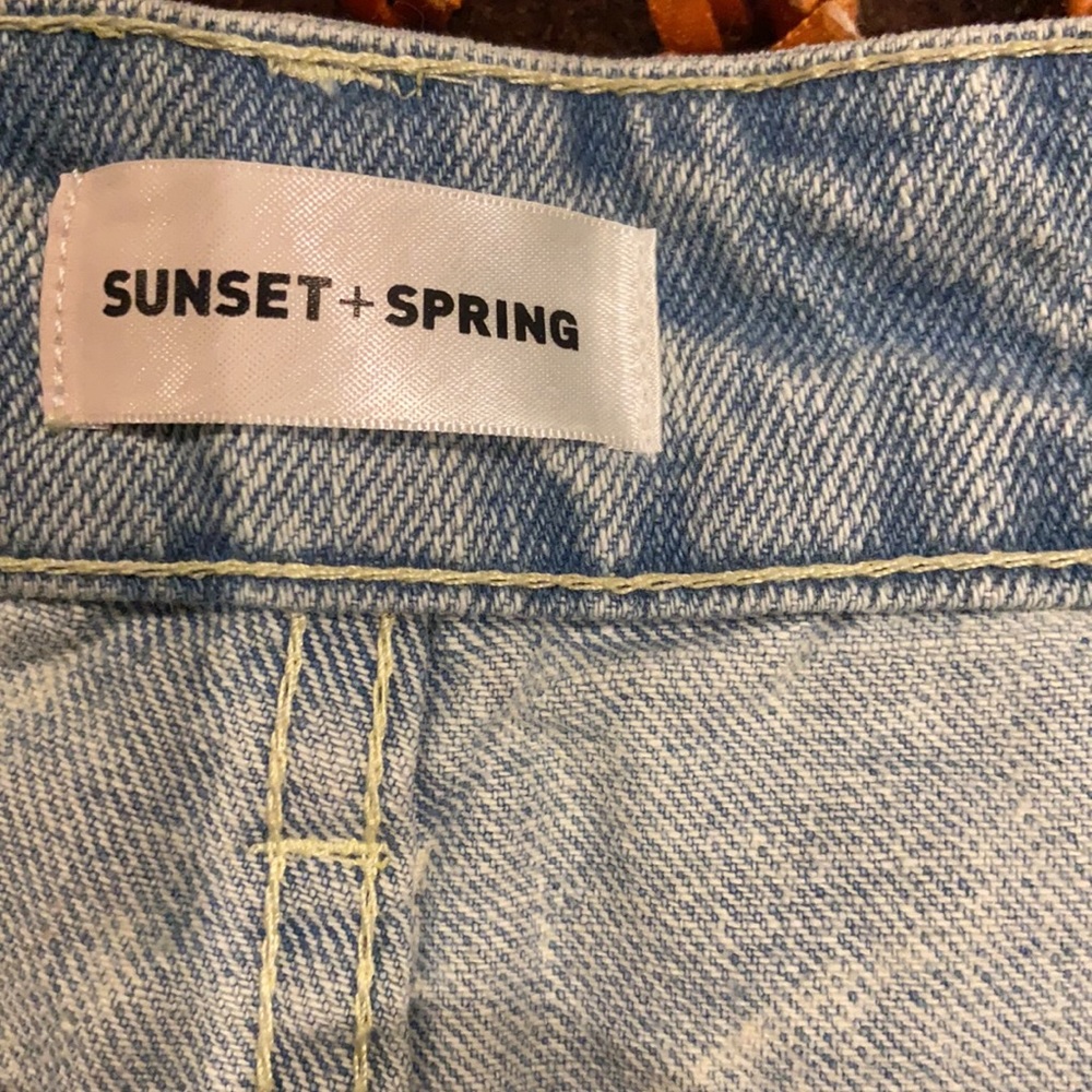 Sunset + Spring embellished sequin denim shorts, 30 - Picture 4 of 6